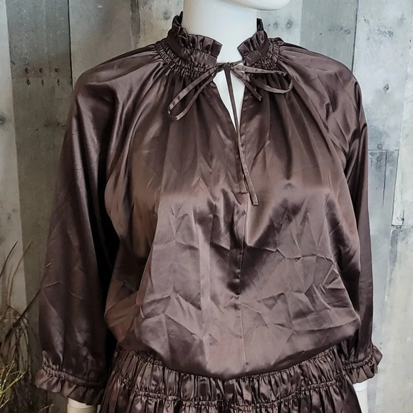 NWOT ANTHROPOLOGIE ELIZABETH Crosby Palermo Pleated Dress - Picture 3 of 11